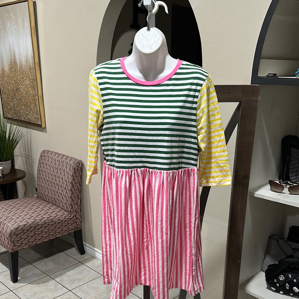 ASOS Petite Green and White Raglan Sundress